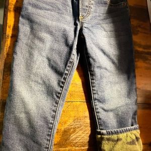 Gap fleece lined new jeans 4T